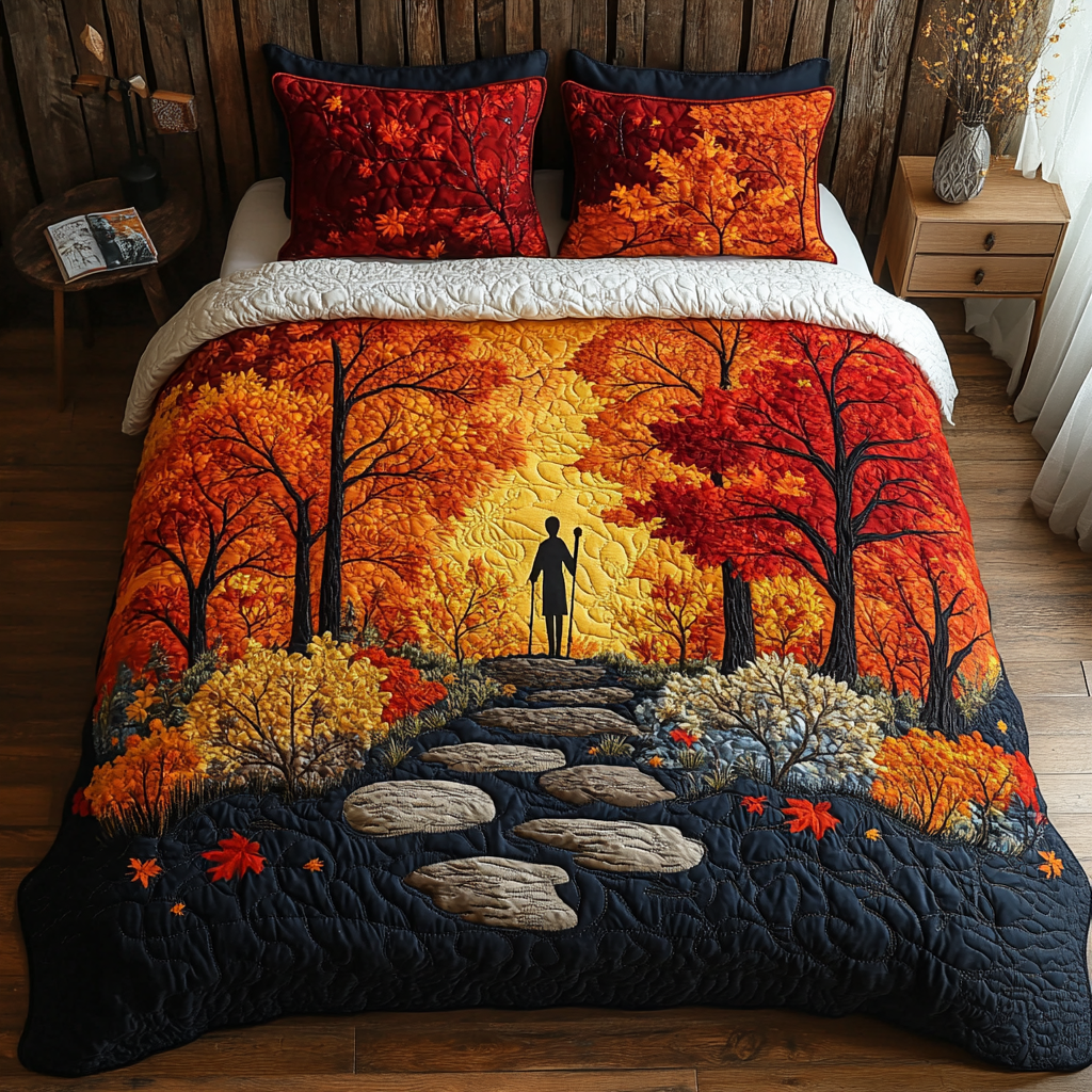 Autumn Journey Quilted Bedding Set Bedroom Ideas Forest Secret Santa Gift Ideas
