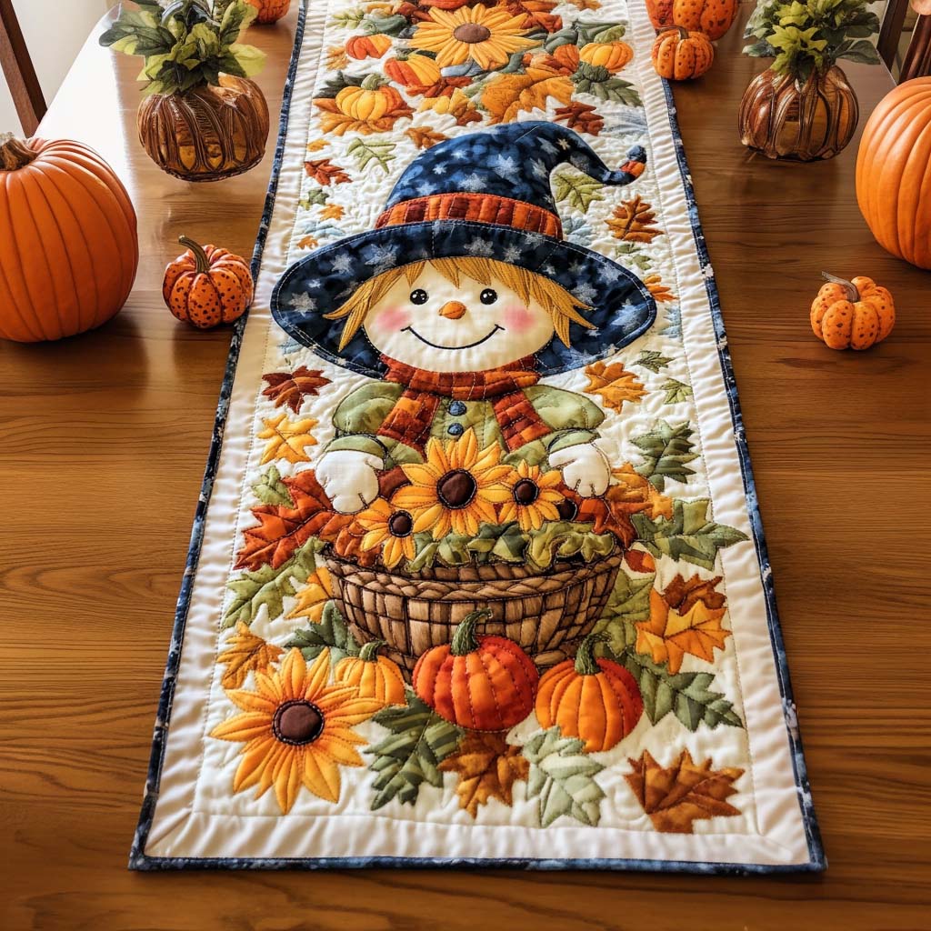 Autumn Joyful Harvest Quilted Table Runner Autumn Table Runner Useful Gifts For Mom