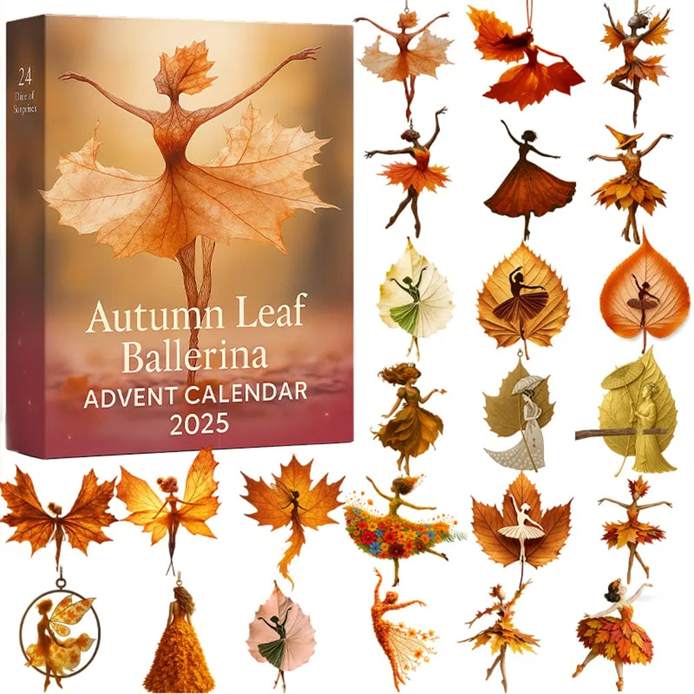 Autumn Leaf Ballerina Advent Calendar 2025 24 Day Christmas Countdown Autumn Gift Ideas