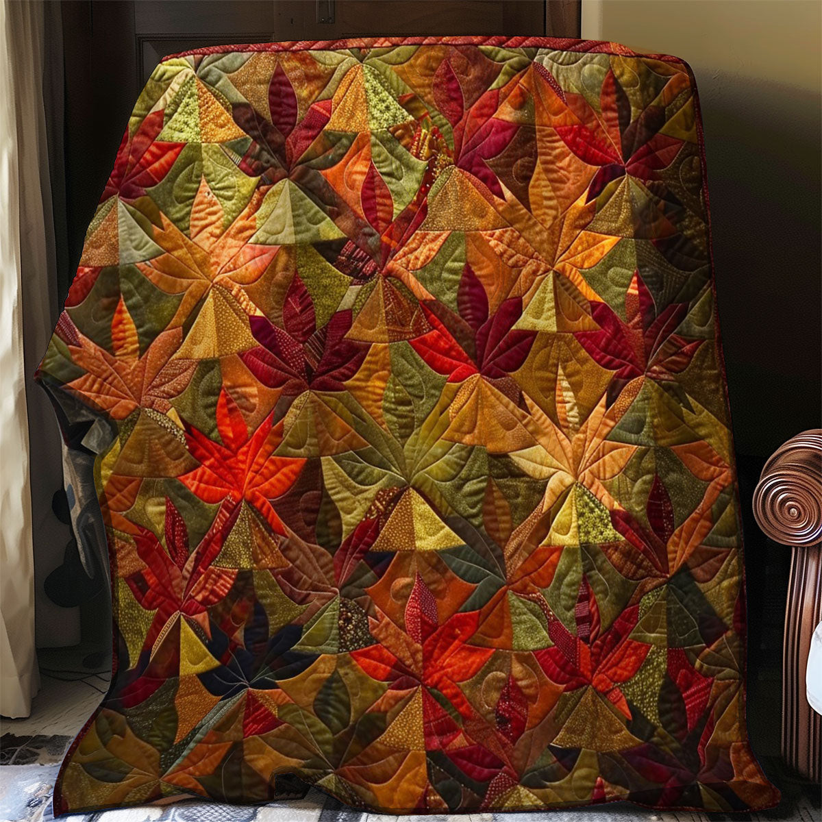 Autumn Leaves Quilt Blanket Throw Blankets For Couch Gifts For Mom From Daughter