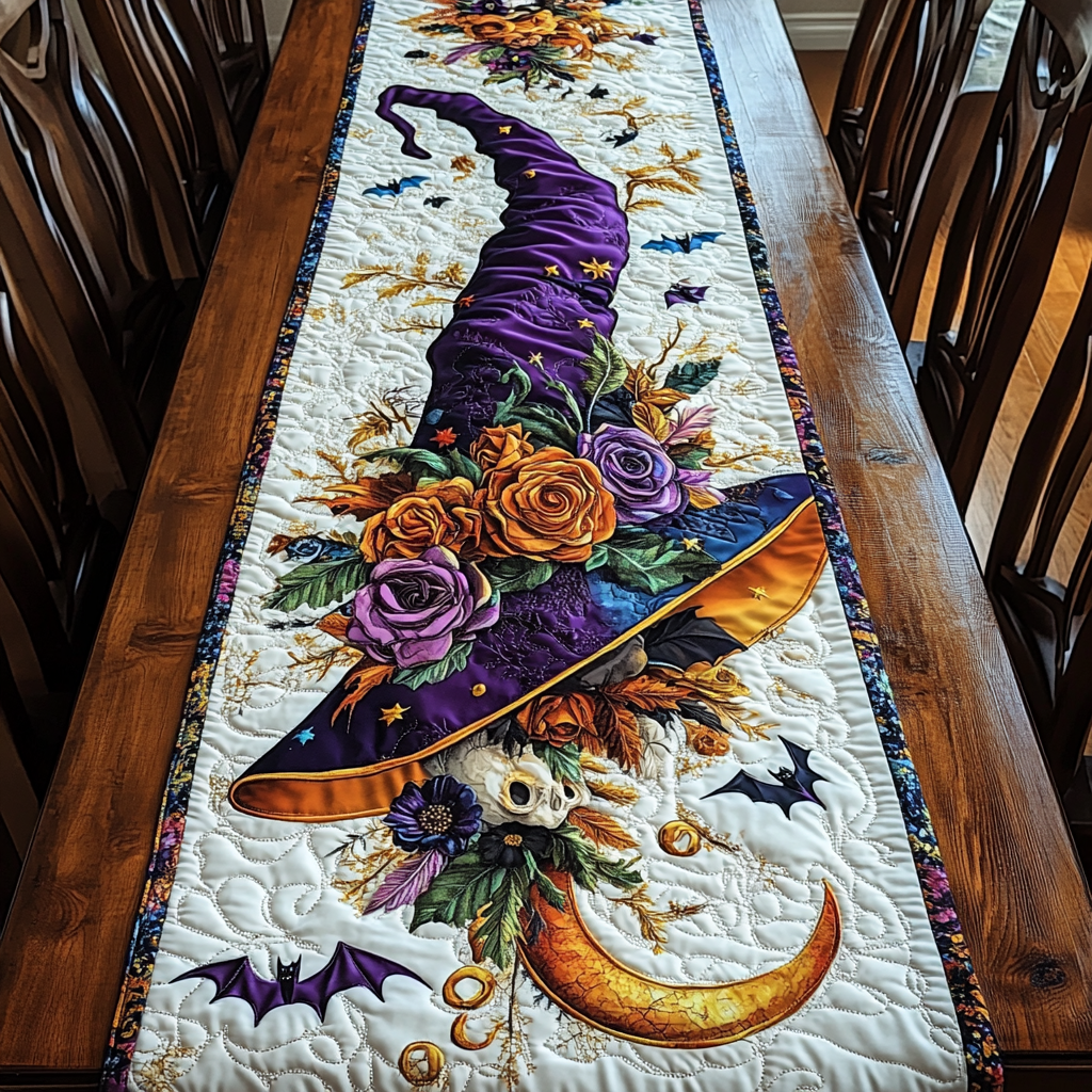 Autumn Magic Quilted Table Runner Holiday Runners Dining Table Halloween Decor