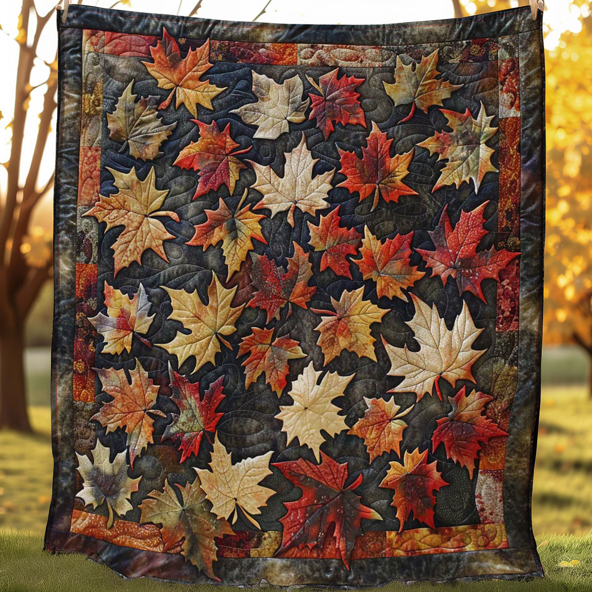 Autumn Maple Bliss Quilt Blanket Couch Blanket Great Gifts For Mom