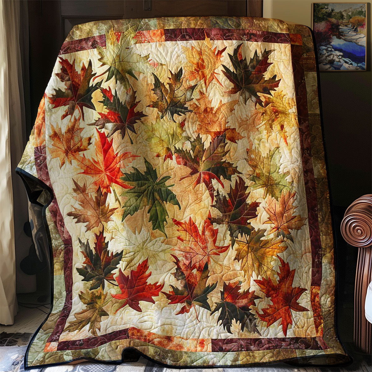Autumn Maple Breeze Quilt Blanket Throws And Blankets Mother's Day Presents For Mom