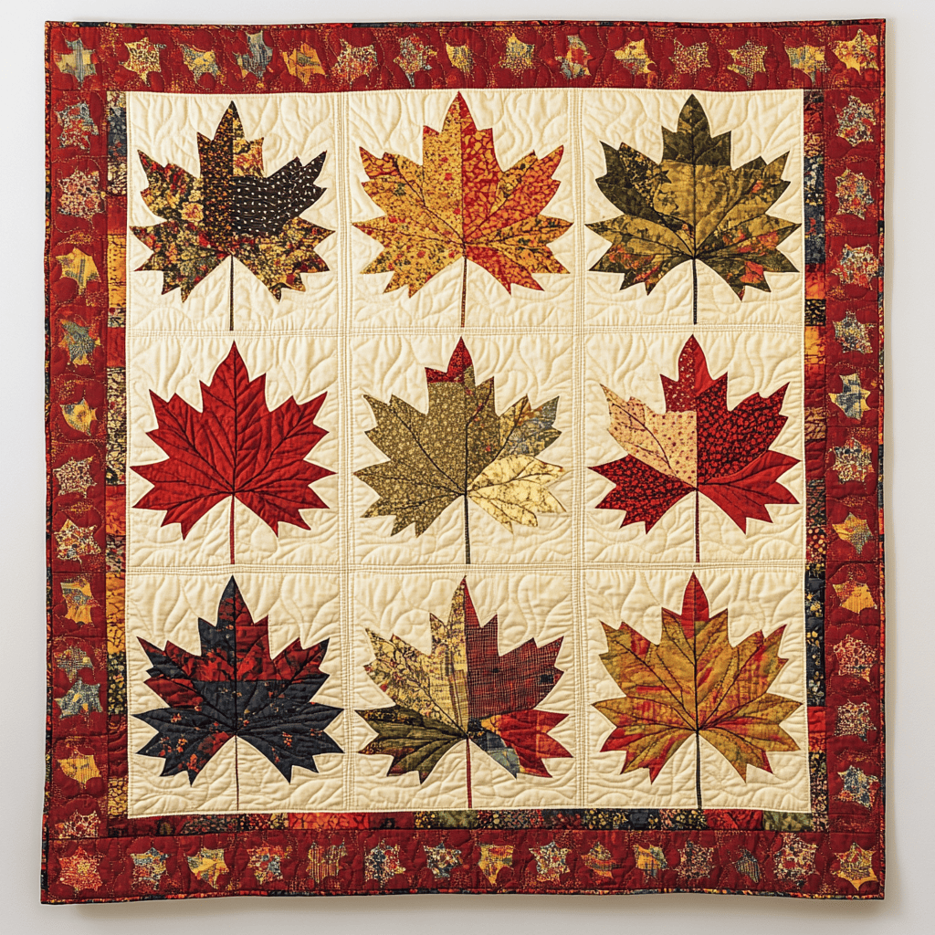 Autumn Maple Leaves Quilt Blanket Couch Blanket Best Mother's Day Gifts For First Time Mom