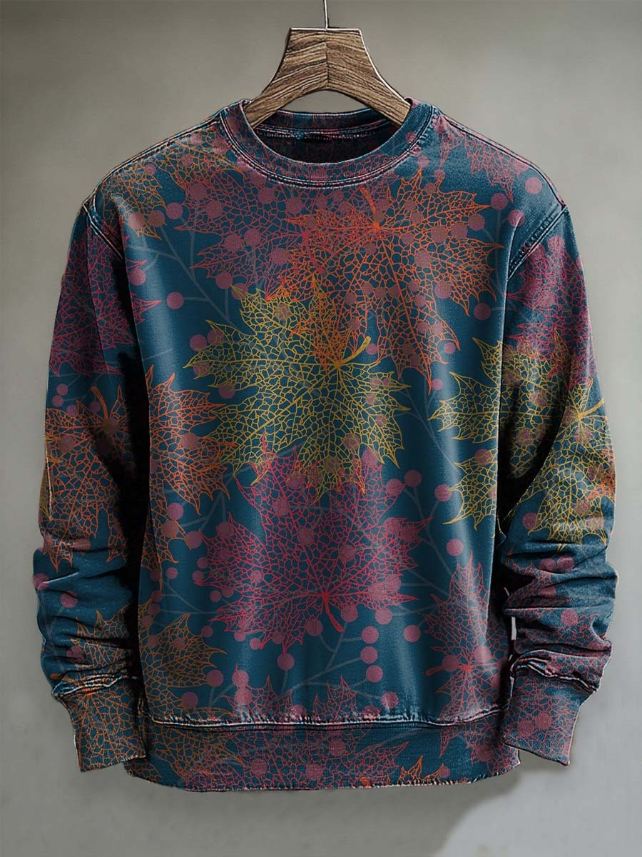 Autumn Maple Leaves Sweatshirt Best Apparel Xmas Holiday Gift Ideas For Him