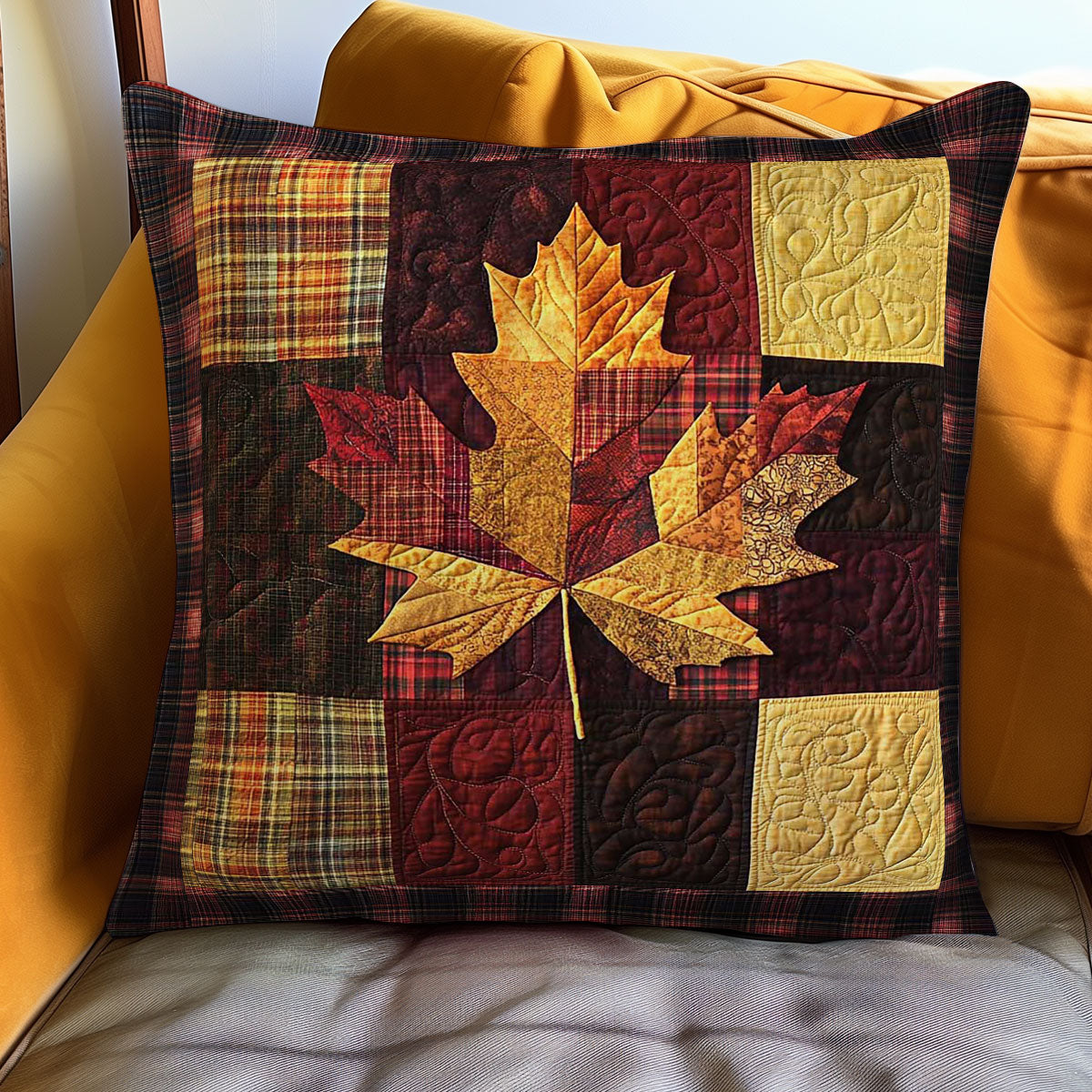 Autumn Maple Quilted Pillow Case Cute Throw Pillows Teacher Christmas Gifts