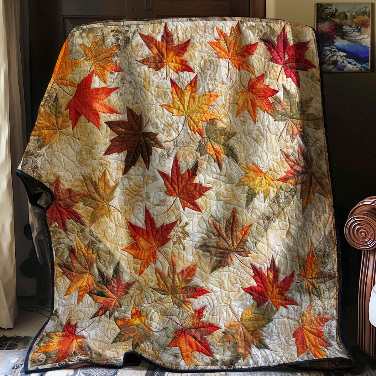 Autumn Maple Serenade Quilt Blanket Best Throw Blanket Christmas Gifts For Dad From Daughter