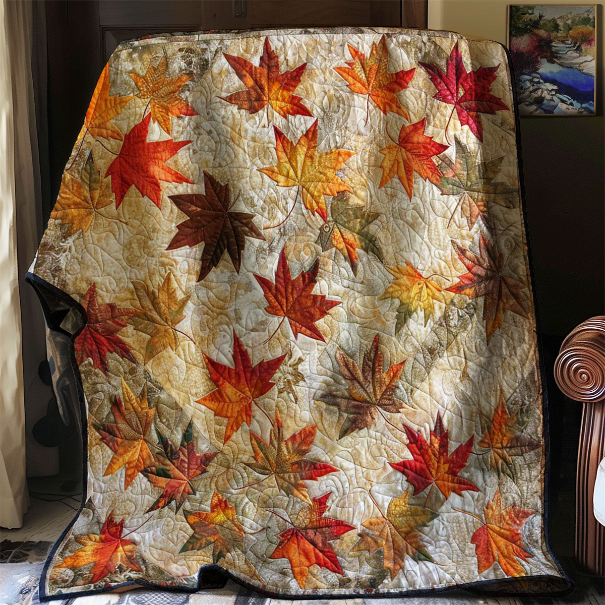 Autumn Maple Serenade Quilt Blanket Soft Throw Blanket Awesome Mother's Day Gifts For Mom