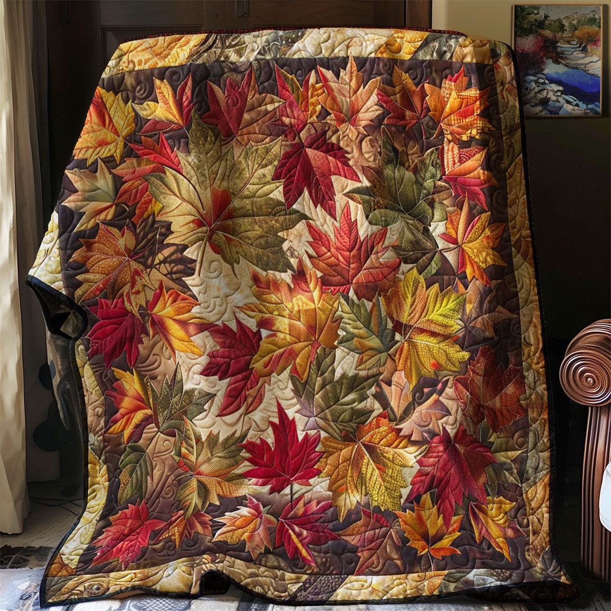 Autumn Maple Symphony Quilt Blanket Couch Blanket Gift Ideas For Mother In Law