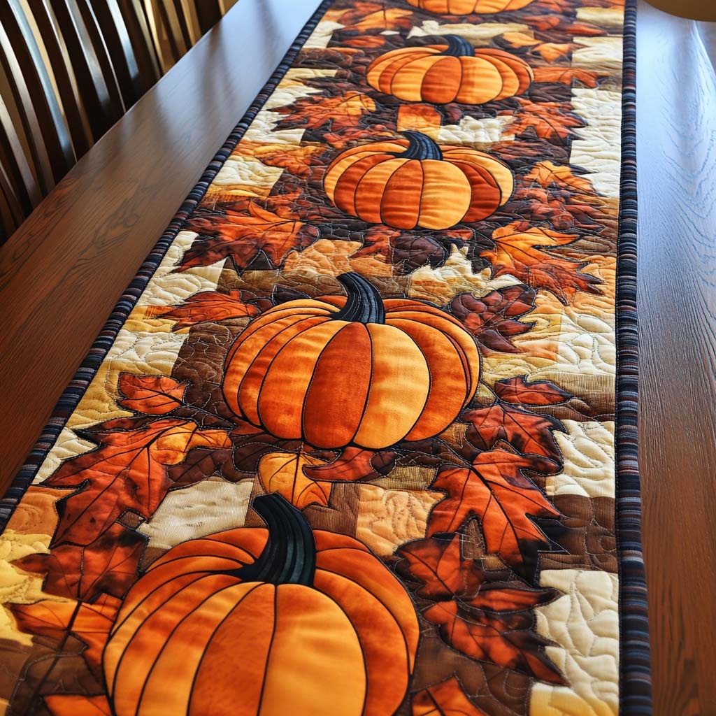 Autumn Overture Quilted Table Runner Holiday Table Runner 50Th Birthday Gifts For Men