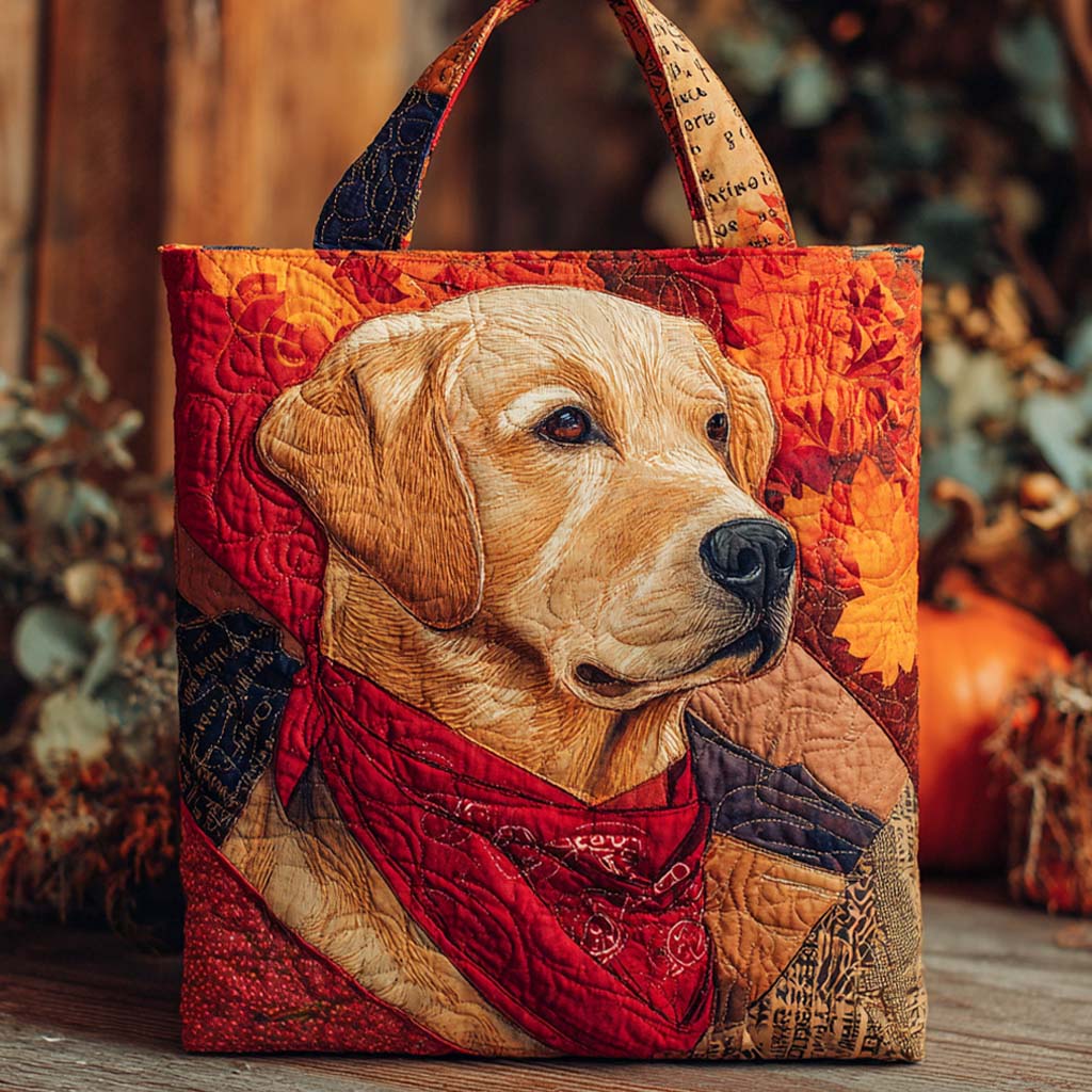 Autumn Paws Quilted Tote Bag Dog Related Presents