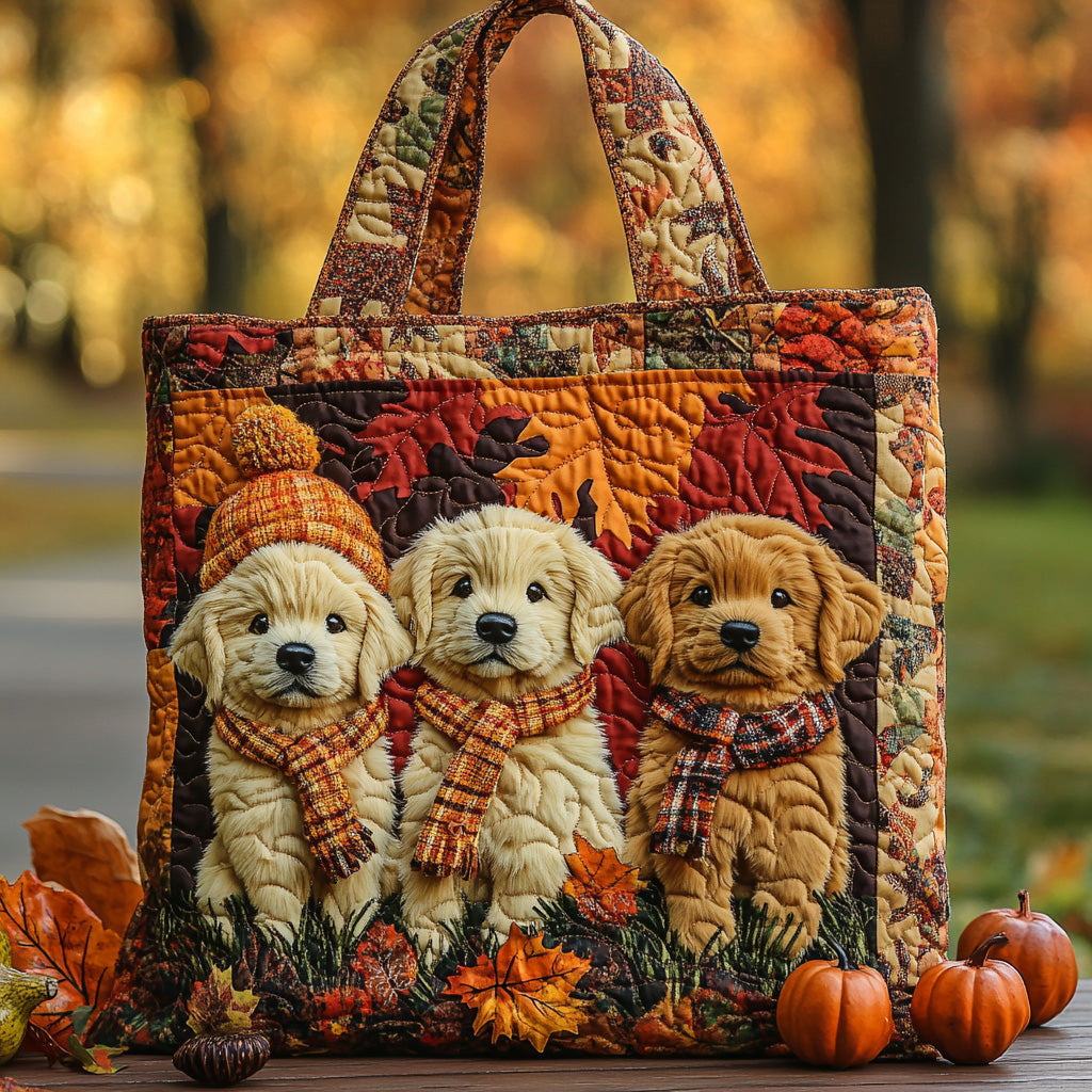 Autumn Pure Heart Quilted Tote Bag Good Gifts For Dog Owners