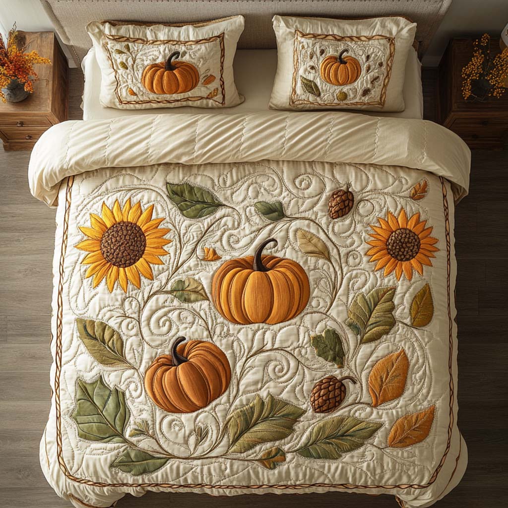 Autumn Quilted Bedding Set Bed Decorations Mid Autumn Festival Gift Ideas