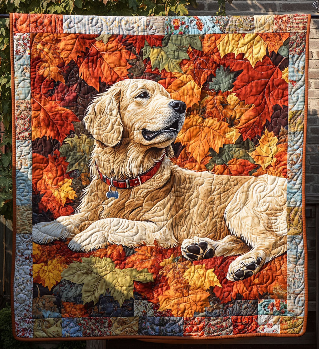 Autumn Retriever Moments Quilted Blanket Golden Retriever Owner Gifts