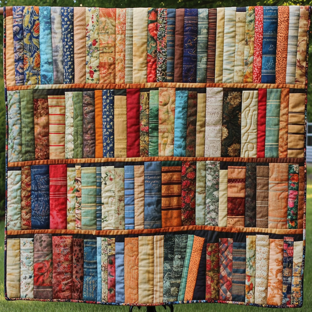 Autumn Rhythm Quilted Blanket Bed Christmas Decor Great Book Lover Presents