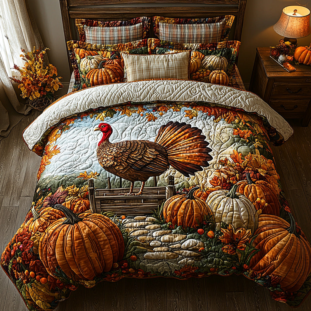 Autumn Roamer Quilted Bedding Set Bed Decorations Best Thanksgiving Gifts