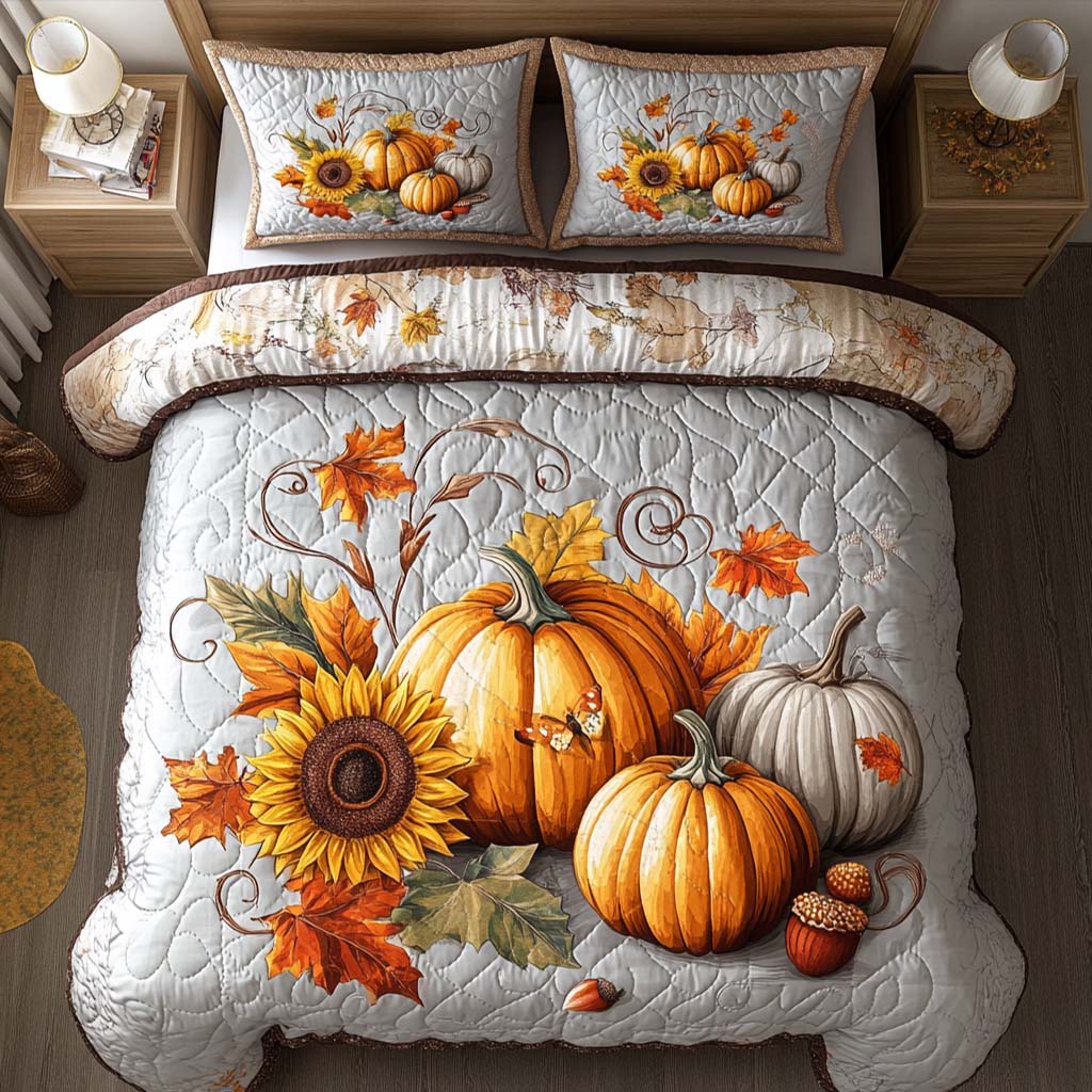 Autumn Rustic Fields Quilted Bedding Set Bed Decor Best Autumn Gifts
