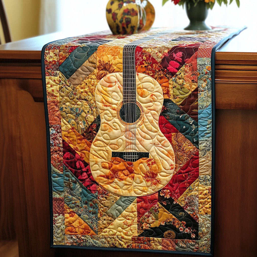 Autumn Serenade Quilted Table Runner Dining Table Decor Ideas Best Gifts For Guitar Players