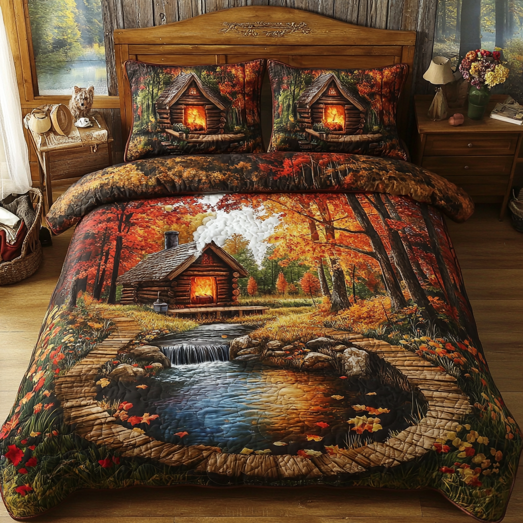 Autumn Serenity Quilted Bedding Set Bedroom Decorations Family Gift Ideas For Christmas