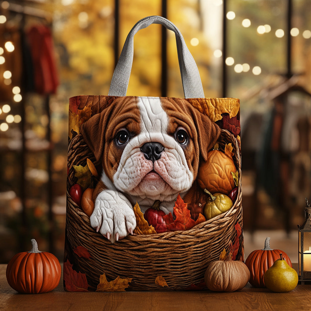 Autumn Snorts Quilted Tote Bag Funny Gifts From The Dog