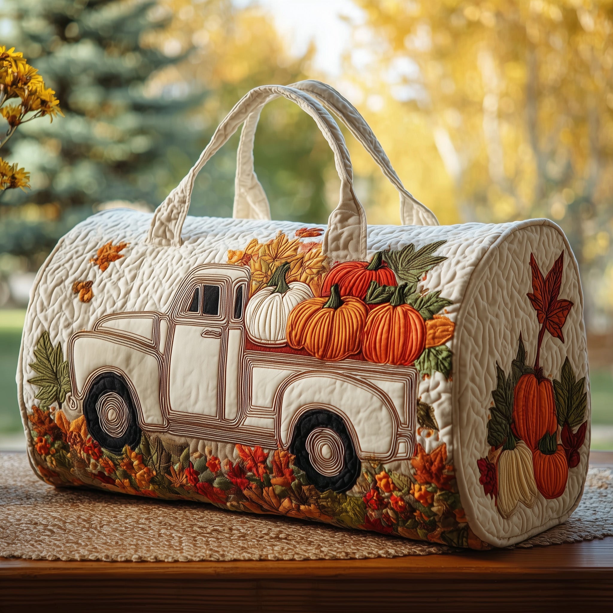 Autumn Spirit Quilted Duffle Bag Mother's Day Gift Idea
