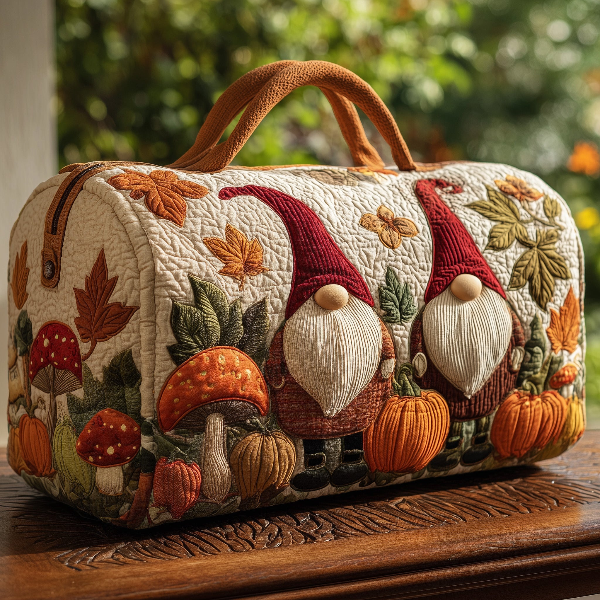 Autumn Spirit Quilted Duffle Bag Thanksgiving Gift Idea
