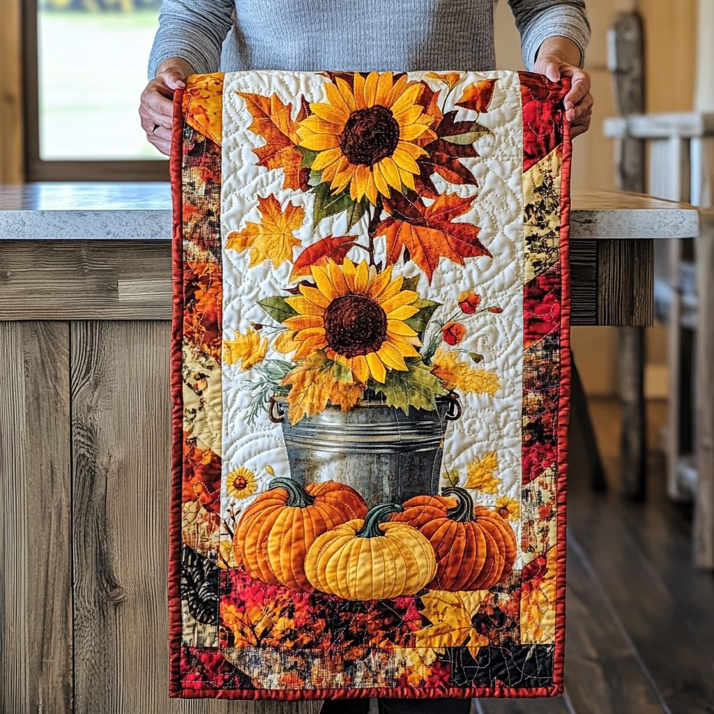 Autumn Splendor Quilted Table Runner Halloween Table Runner