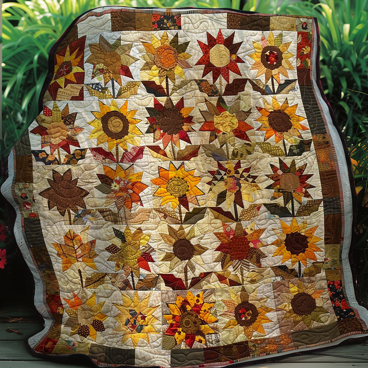 Autumn Sunflowers Quilt Blanket Throw Blankets For Couch Thoughtful Christmas Gifts For Wife