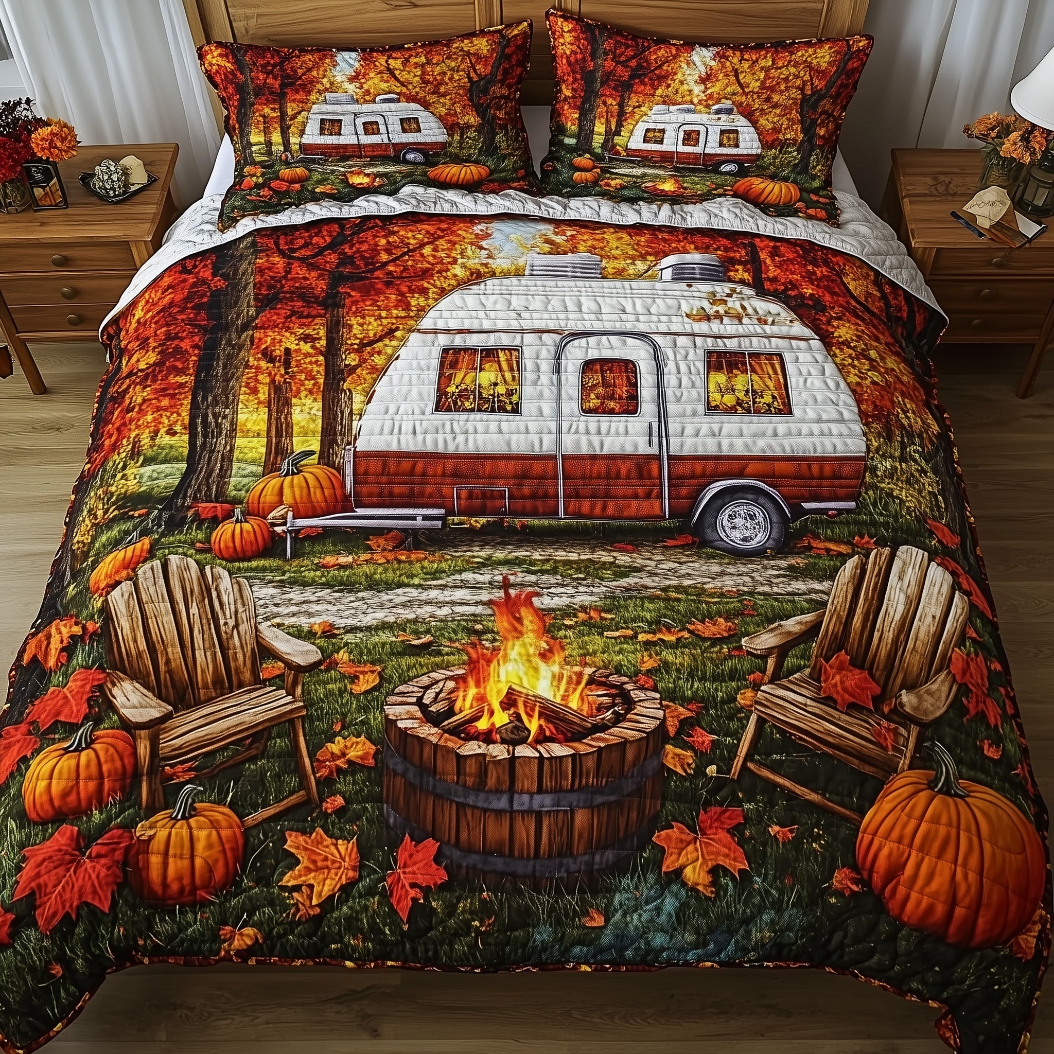 Autumn Trails Duvet Cover Set Merch For Home Decor