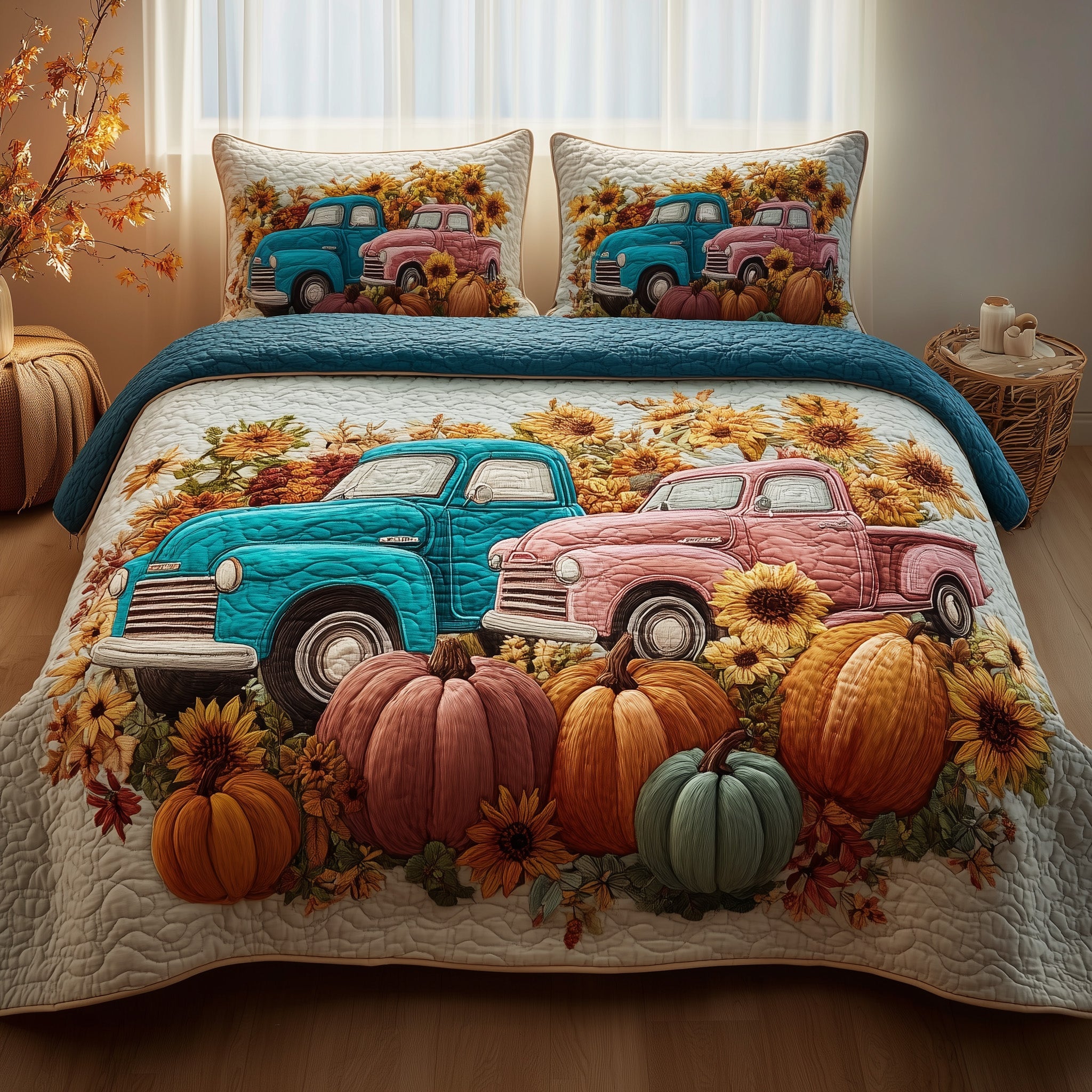 Autumn Truck Duvet Cover Set Everyday Merch Essential