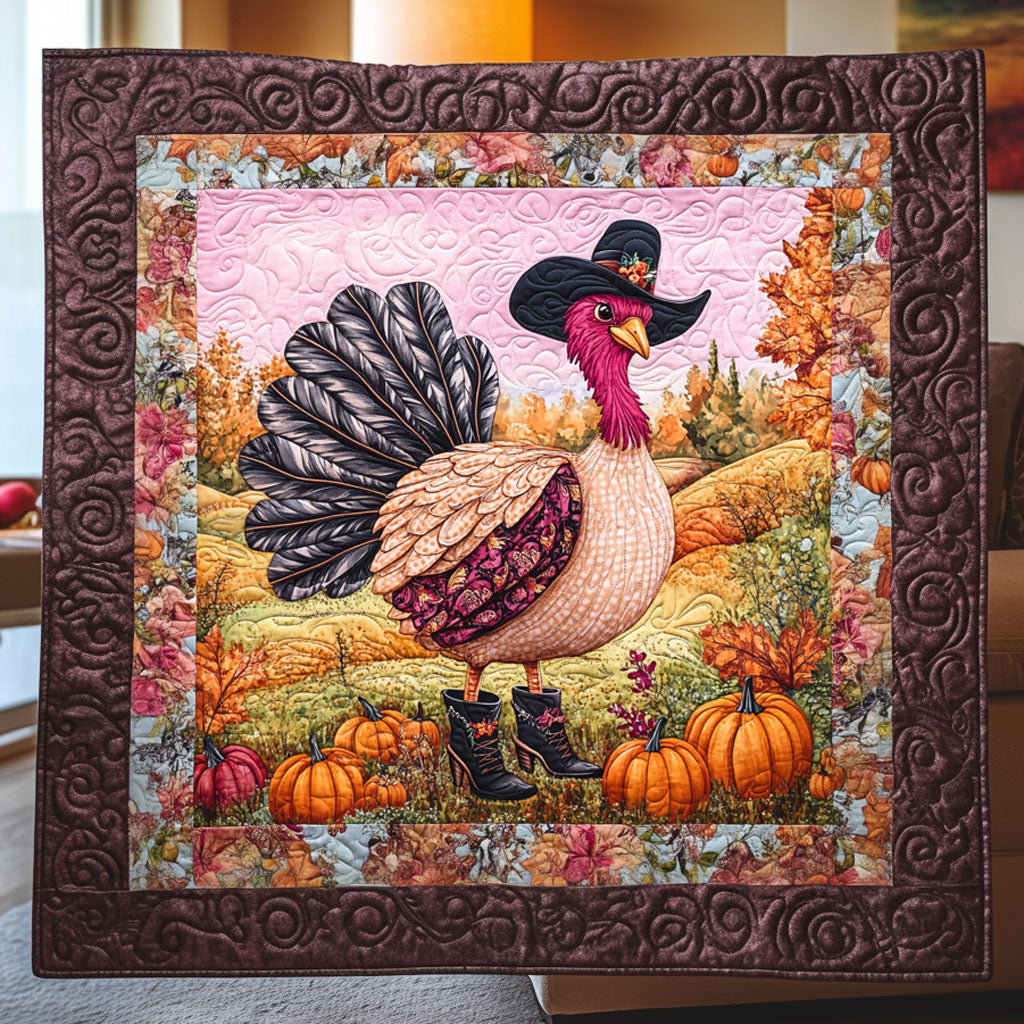 Autumn Turkey Quilt Comfortable Quilt Blanket That Everyone Will Love