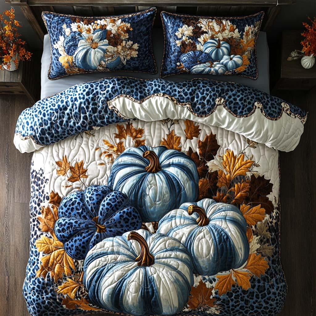 Autumn Twilight Hues Quilted Bedding Set Bed Decorations Cool Fall Gifts