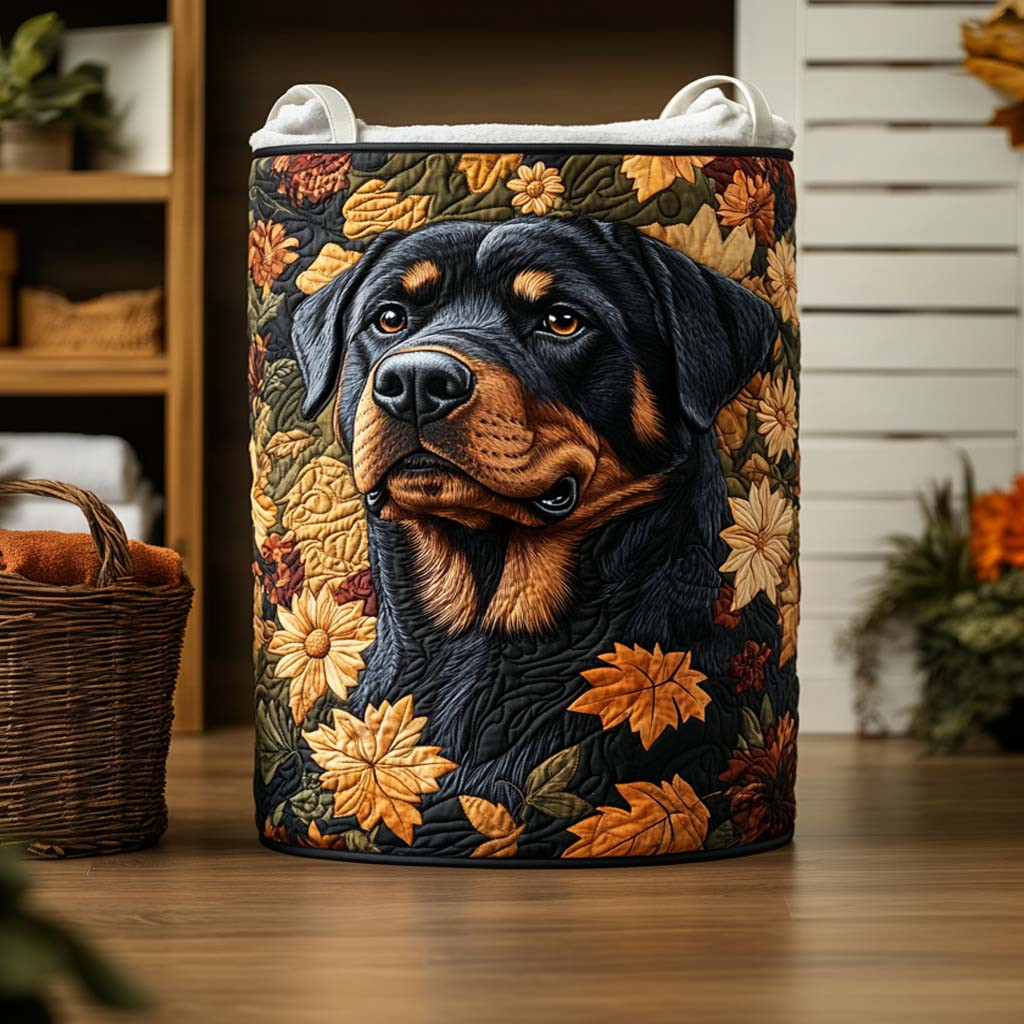 Autumn Watcher Quilted Laundry Basket Soft and Durable Quilted Storage Basket for Laundry Room