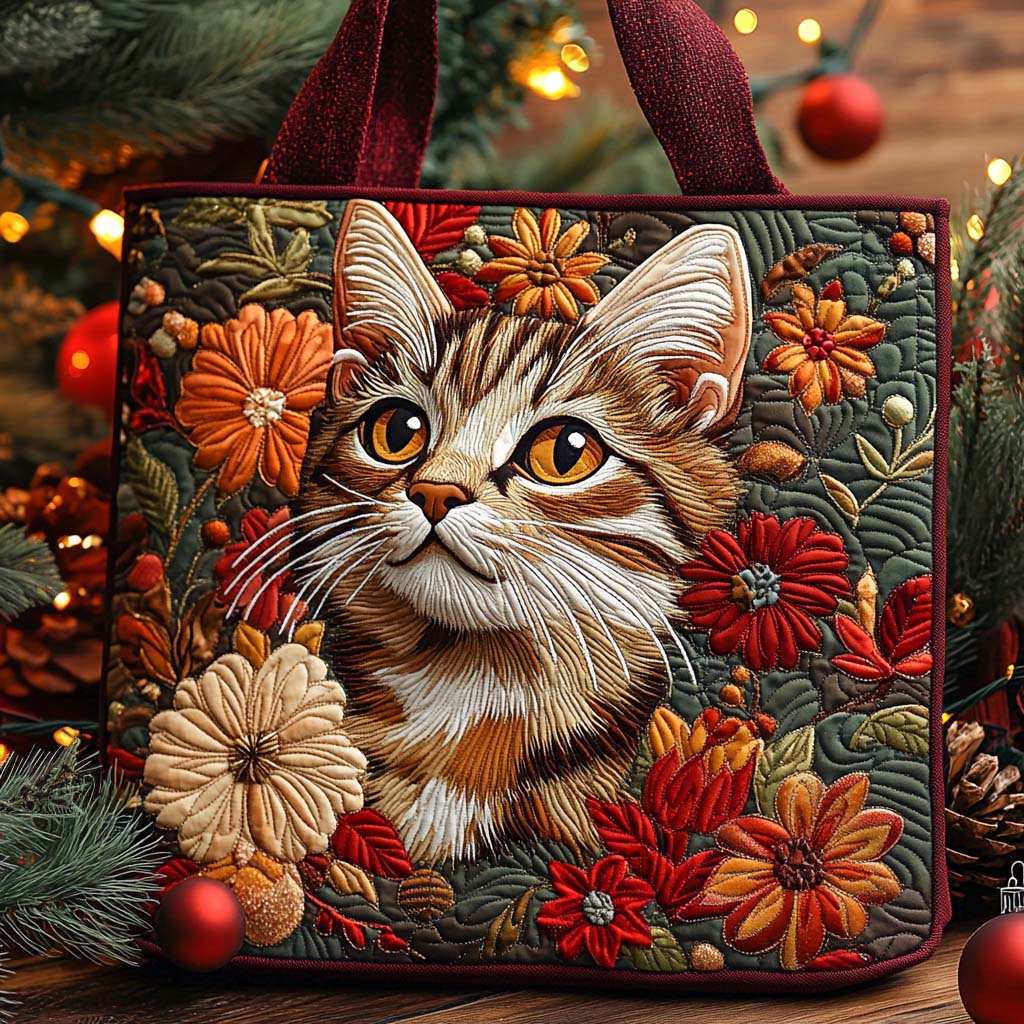 Autumn Whisker Bloom Quilted Tote Bag Christmas Gift Ideas For Wife