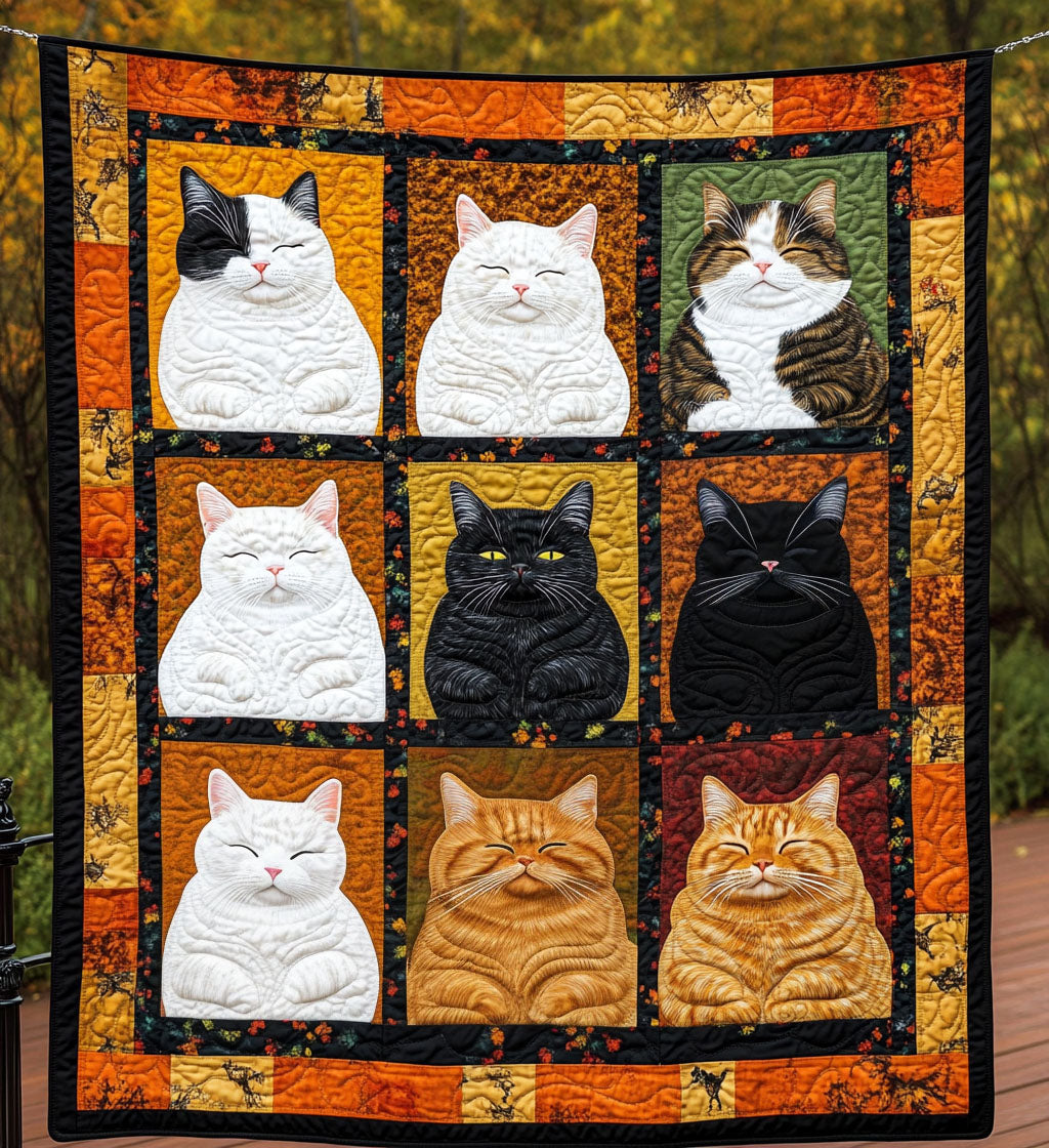 Autumn Whiskers Quilted Blanket Cute Blankets For Her