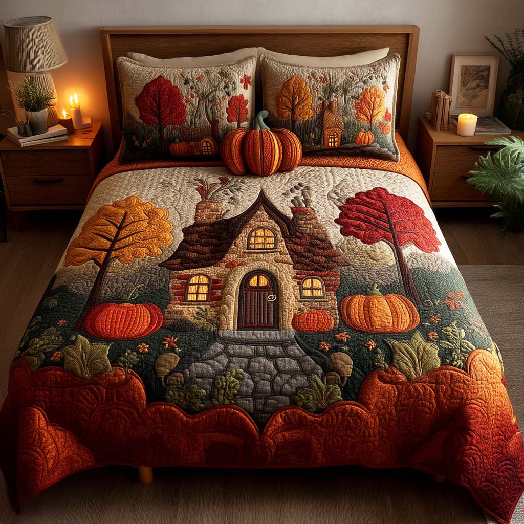 Autumn Winds Quilted Bedding Set Bedroom Decorations Autumn Themed Gifts