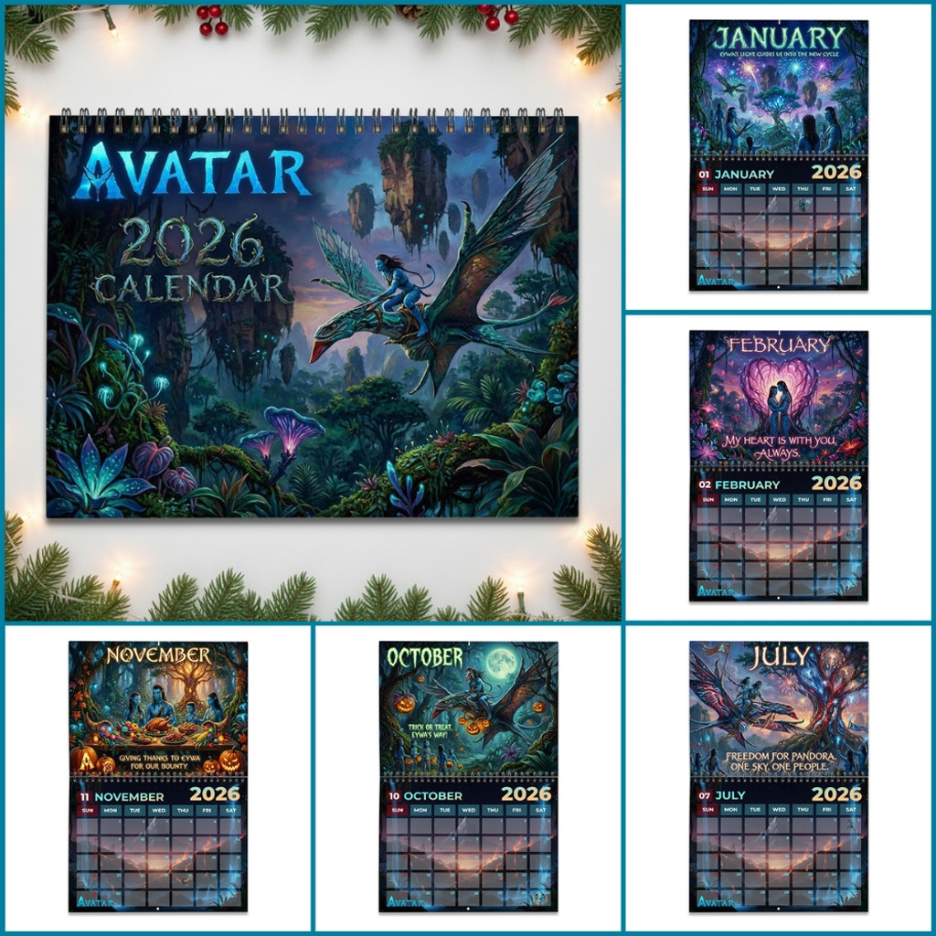 Avatar 2026 Wall Calendar Official Pandora Artwork Collection Calendar Avatar Merch Fan Gifts Avatar 2026 Wall Calendar Official Pandora Artwork Collection Calendar Avatar Merch Fan Gifts