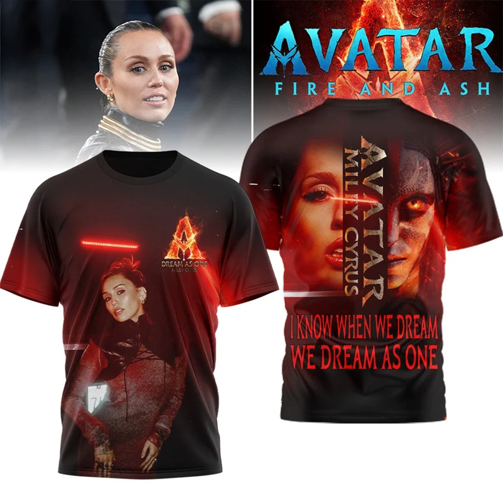 Avatar Merch Avatar Fire And Ash Movie Inspired Shirt Miley Cyrus X Avatar T-Shirt Fans Gifts