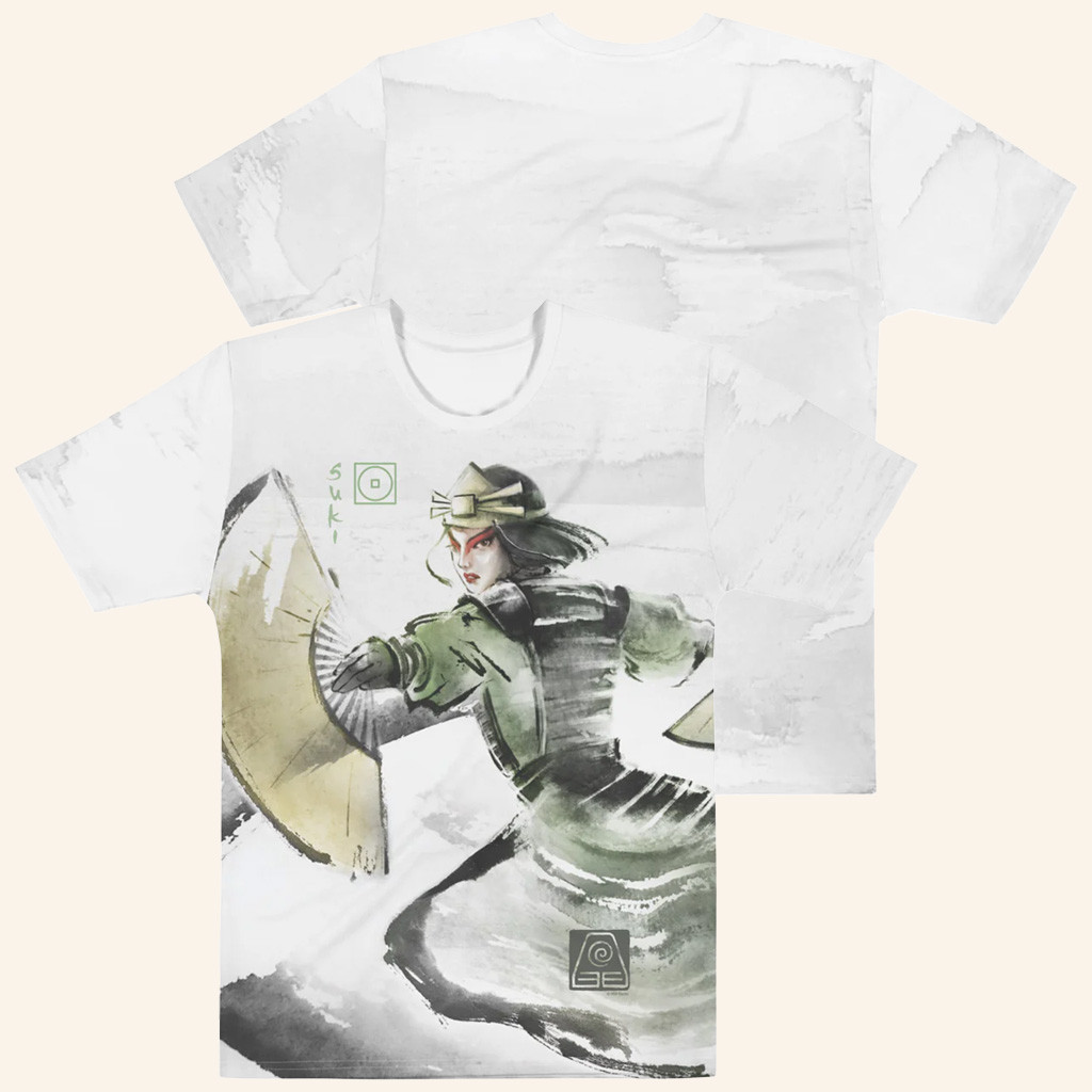 Avatar The Last Airbender Merch Suki Watercolor T-Shirt Best Gifts For Brothers