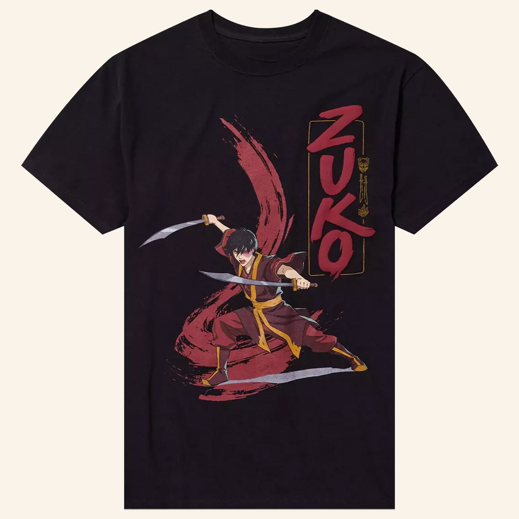 Avatar The Last Airbender Merch Zuko Dual Broadswords T-Shirt Best Gifts For Him