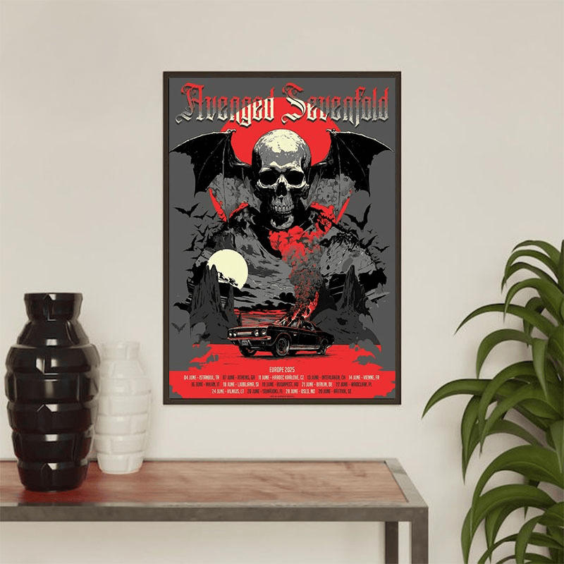 Avenged Sevenfold Europe Summer Tour 2025 Poster Schedule Tour Dates Poster Gift For Home Decor