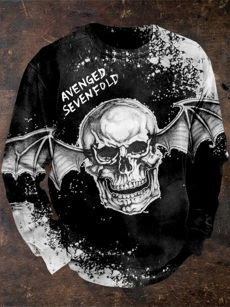 Avenged Sevenfold Merch Avenged Sevenfold Bat Skull Sweatshirt Father's Day Presents For Son