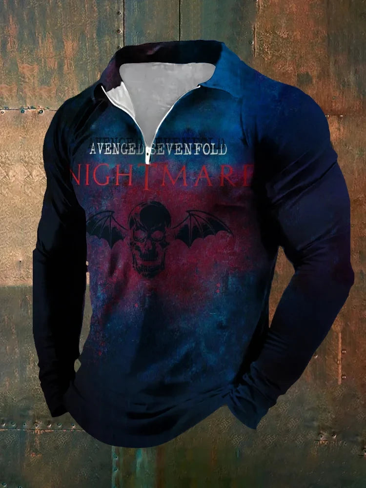 Avenged Sevenfold Merch Avenged Sevenfold Nightmare Quarter Zip Shirt Father's Day Gifts Avenged Sevenfold Merch Avenged Sevenfold Nightmare Quarter Zip Shirt Father's Day Gifts