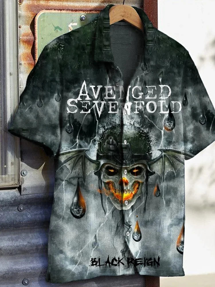 Avenged Sevenfold Merch Avenged Sevenfold Skull Hawaiian Shirt Best Father's Day Gifts For Dad Avenged Sevenfold Merch Avenged Sevenfold Skull Hawaiian Shirt Best Father's Day Gifts For Dad