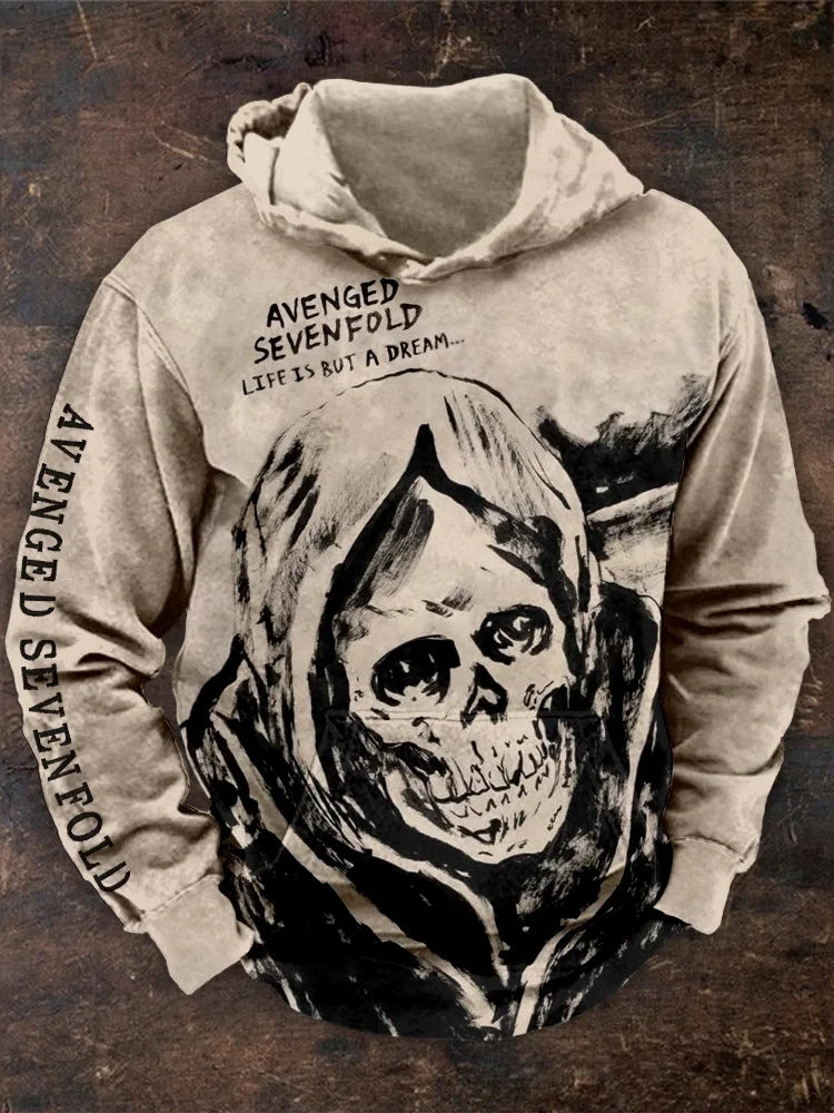Avenged Sevenfold Merch Avenged Sevenfold Skull Hoodie 47X Merch Awesome Father's Day Gifts