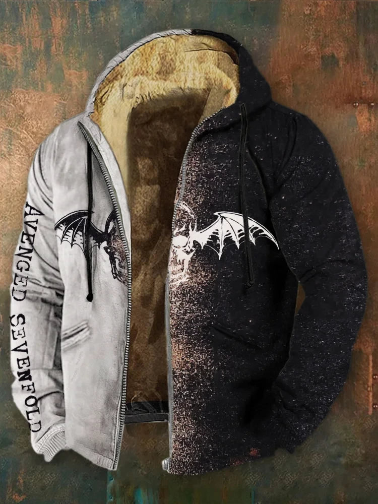Avenged Sevenfold Merch Avenged Sevenfold Wings Skull Zip Hoodie Dad Gifts For Father's Day Avenged Sevenfold Merch Avenged Sevenfold Wings Skull Zip Hoodie Dad Gifts For Father's Day