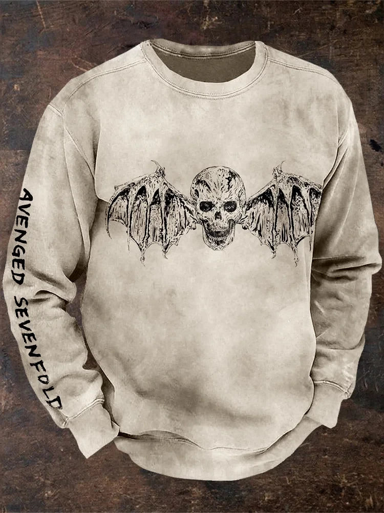 Avenged Sevenfold Merch Bat Skull Avenged Sevenfold Sweatshirt Gifts For Music Fans