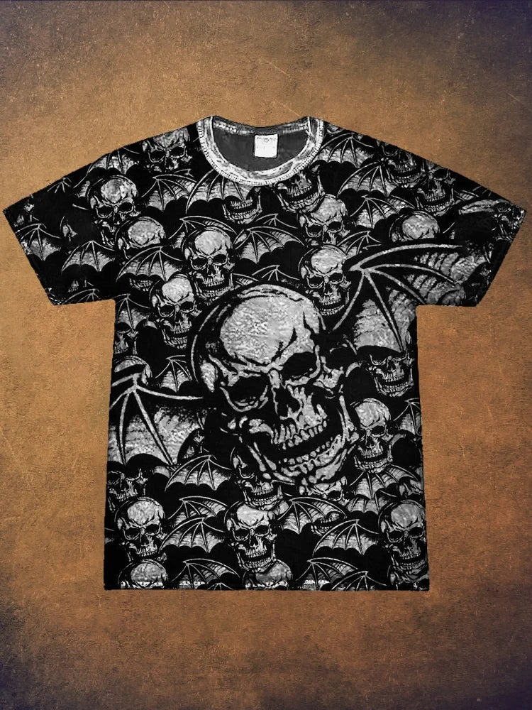 Avenged Sevenfold Merch Bat Skulls T-Shirt Best Father's Day Gifts For Music Fans Gift for Dad Avenged Sevenfold Merch Bat Skulls T-Shirt Best Father's Day Gifts For Music Fans Gift for Dad