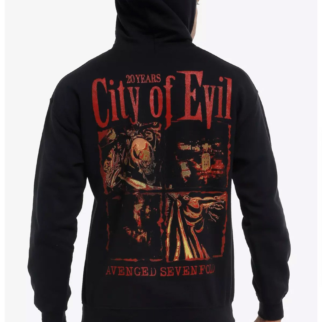 Avenged Sevenfold Merch City Of Evil 20th Anniversary Hoodie Gift Ideas For Music Lovers
