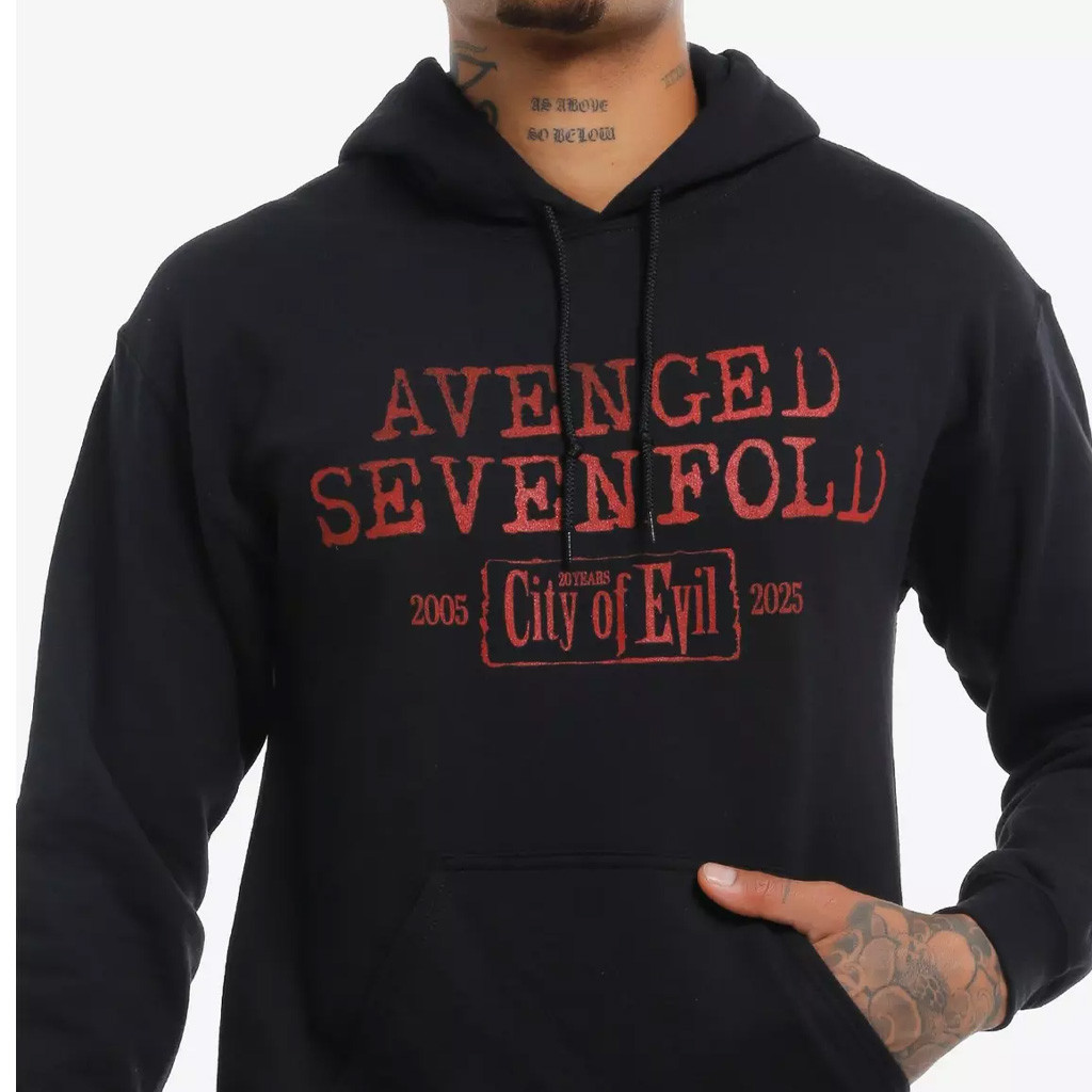 Avenged Sevenfold Merch City Of Evil 20th Anniversary Hoodie Gift Ideas For Music Lovers